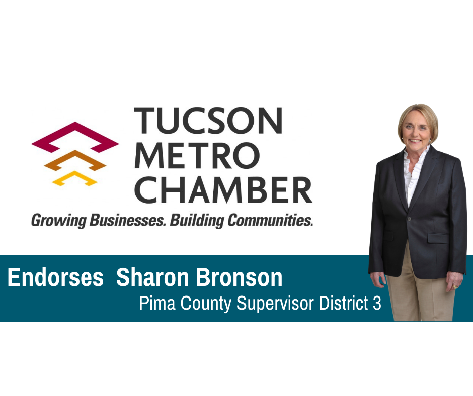 SharonBronson's tweet photo. Another big endorsement today from @TucsonChamber! https://t.co/HdgSD687Uw