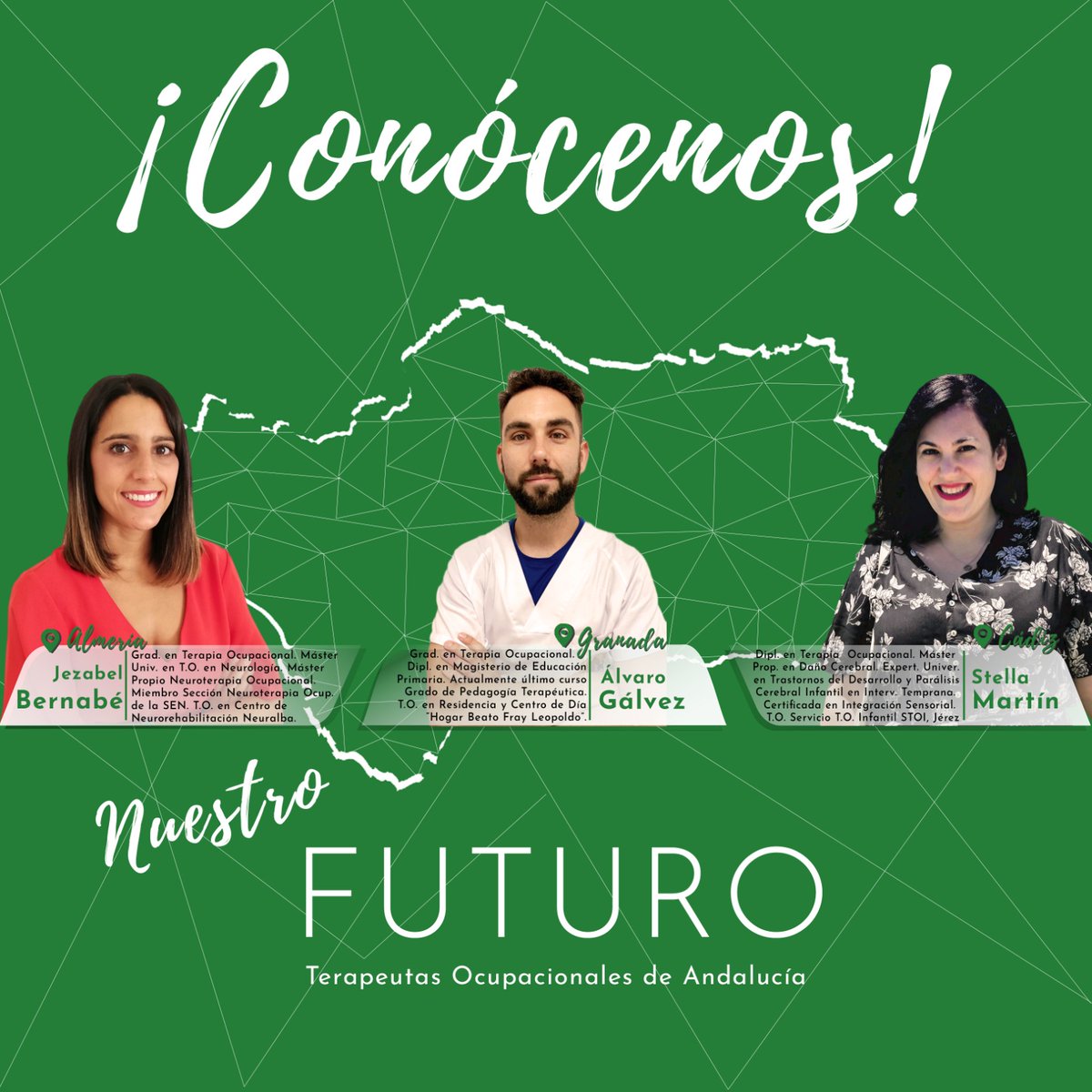 TOandalucia's tweet photo. 📌 Sigue conociendo a integrantes de este magnífico equipo de trabajo que pretende transformar la representación del colectivo de Terapeutas Ocupacionales de Andalucía. #NuestroFuturo #terapeutasocupacionales #Andalucía #terapiaocupacional #terapeutaocupacional https://t.co/nHlP6t8TH2