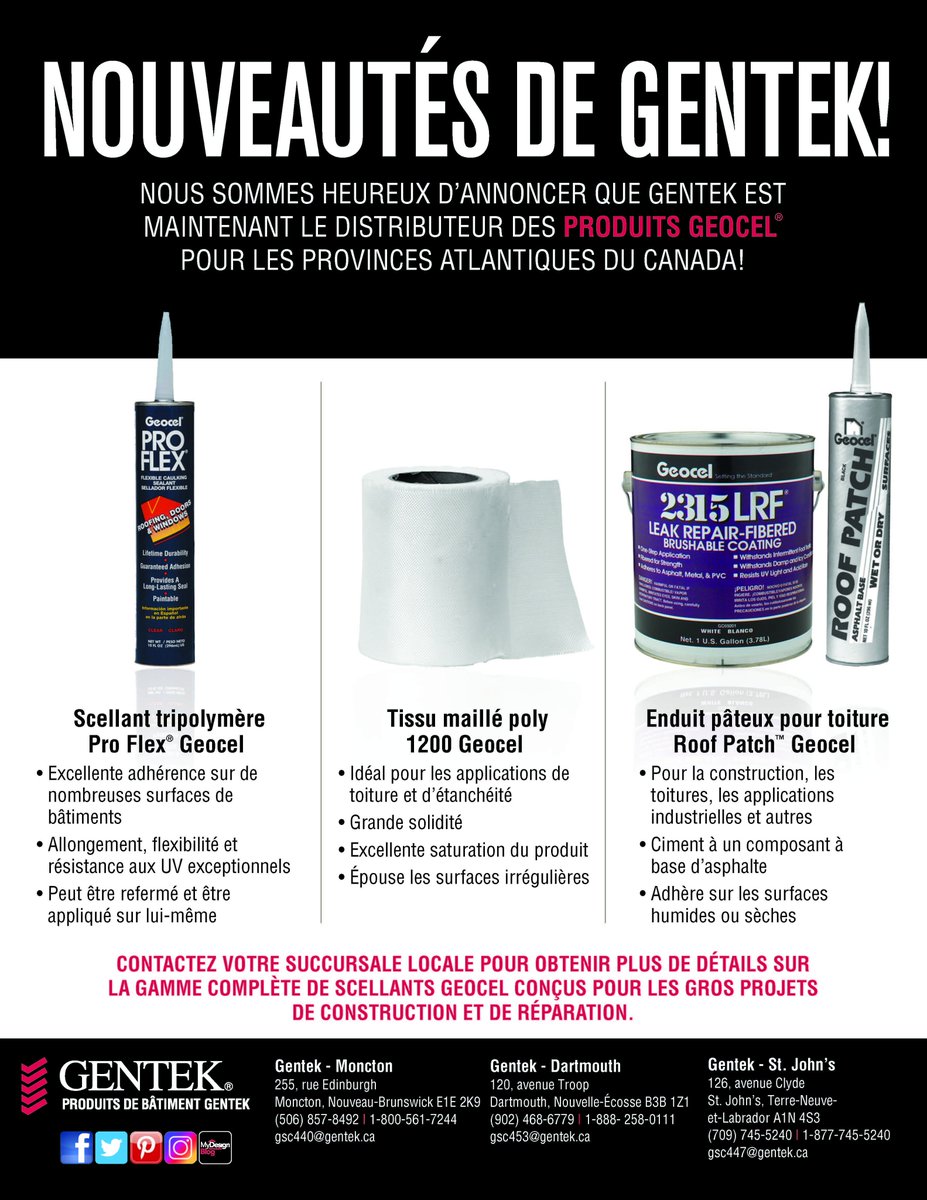 GentekCanada's tweet photo. Maintenant disponible chez Gentek au Canada atlantique. #gentekcanada https://t.co/a0KMqUowVf