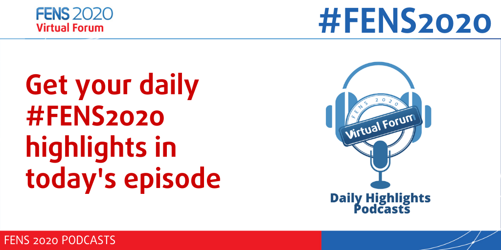 FENSorg's tweet photo. We hope you enjoyed today's sessions
Check out our daily highlights podcast here: https://t.co/9EFn22UEvc
We can't believe that tomorrow is the last day of #FENS2020! 
We're already looking forward to @KarlDeisseroth's Closing Lecture on brain structure &amp; function at 15:00 https://t.co/hJf37khvzI