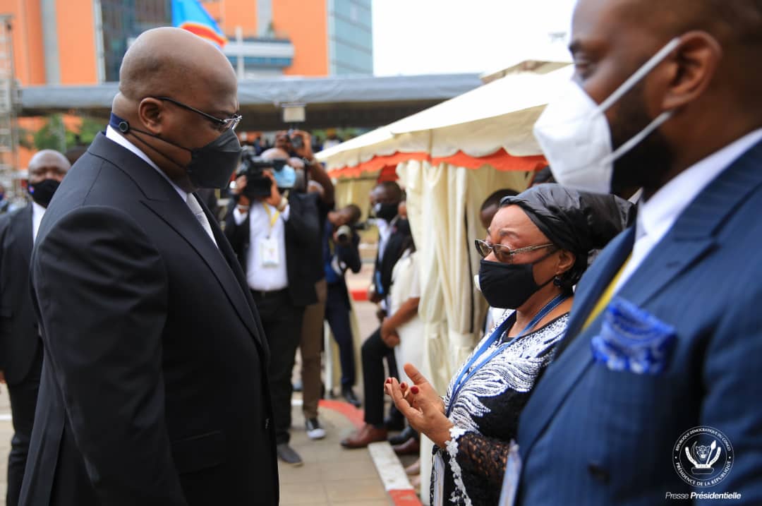 LeKabala's tweet photo. Son Excellence Monsieur le Président  de la République #Felix_Tshisekedi  a rendu un hommage mérité au premier président de la cour de cassation #Tambwe_Kanyiki ce mardi 14 juillet 2020 et compatissant à la douleur familiale. https://t.co/x3bckqqHQr