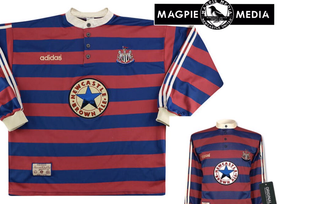 GIVEAWAY: 🚨🚨
We’re giving away an RARE 1995/96 long sleeve <a href="/NUFC/">Newcastle United</a> away shirt. Here’s how to enter.. 

1) Retweet and like this tweet
2) Follow Magpie Media
3) Tag a friend 

Winner announced at 7pm UK Friday Good luck! #NUFC