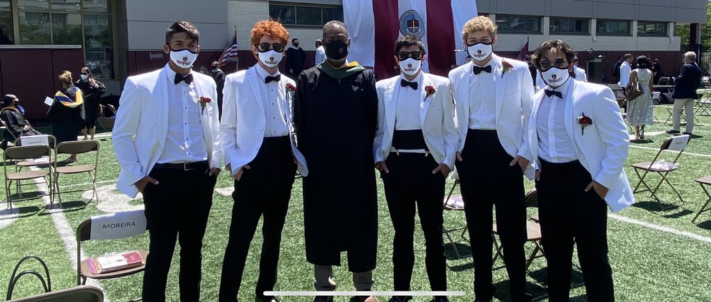SPPBASEBALL's tweet photo. Coach Laguerre and some of our seniors at graduation today... @spprep https://t.co/NEAhEVPP4p