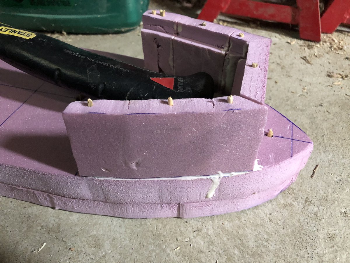 fiddlewurt's tweet photo. Forecastle is pegged and quarterdeck glued! #dndship #dndterrain https://t.co/Sika5W7O72