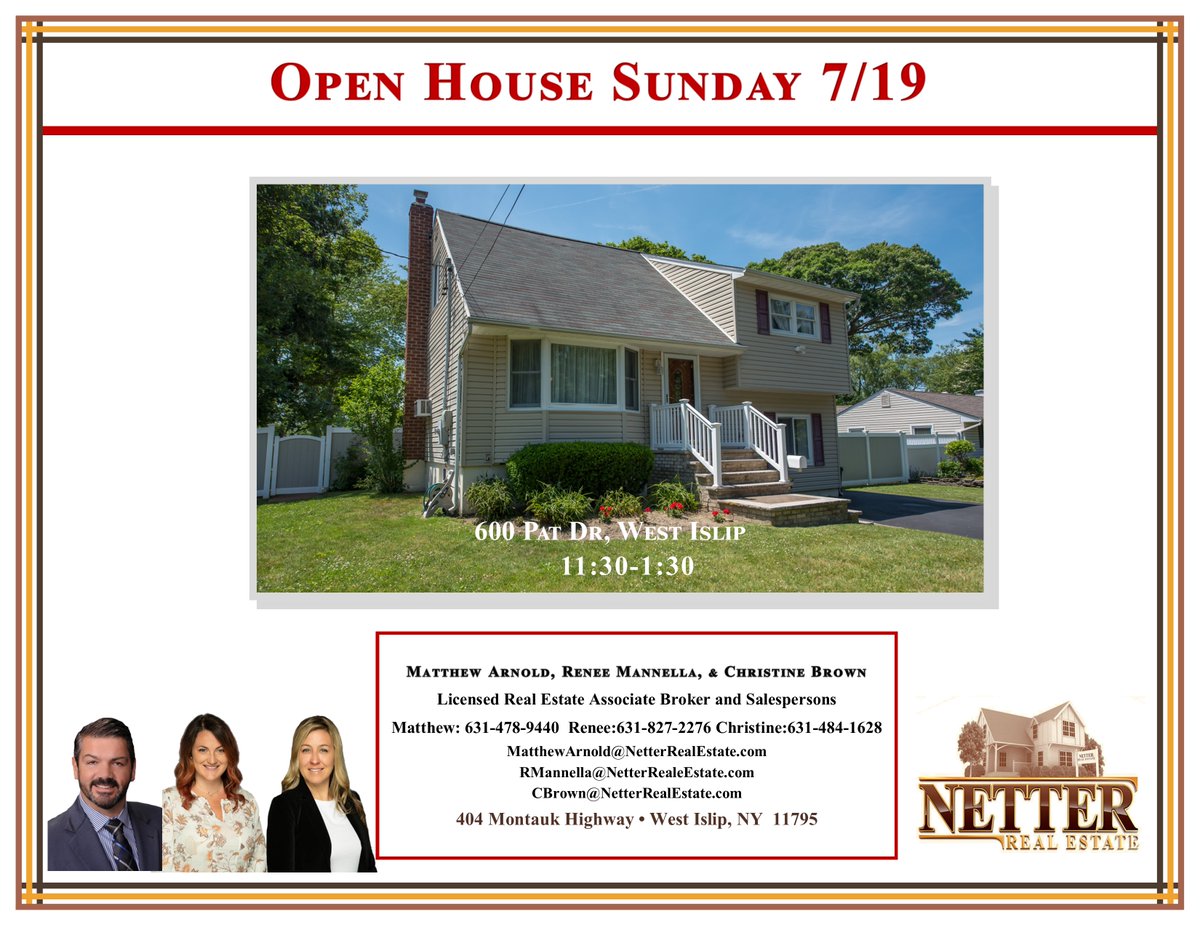#OPENHOUSE #LONGISLAND #REALESTATE #WESTISLIP #REALTORS