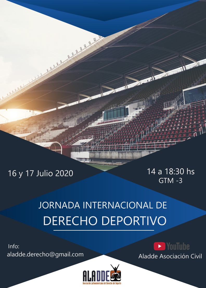 Lujosa Jornada Internacional del Derecho del Deporte organizada por <a href="/aladdeoficial/">Aladdeoficial</a> los dias 16 y 17 de Julio 2020.
Un honor la invitación al <a href="/TAD_oficial/">Tribunal Arbitral del Deporte</a> para explicar el funcionamiento del Tribunal <a href="/drdanielperalt1/">Daniel Peralta</a> <a href="/PeralMiriam/">MIRIAM ANDREA PERAL</a>
