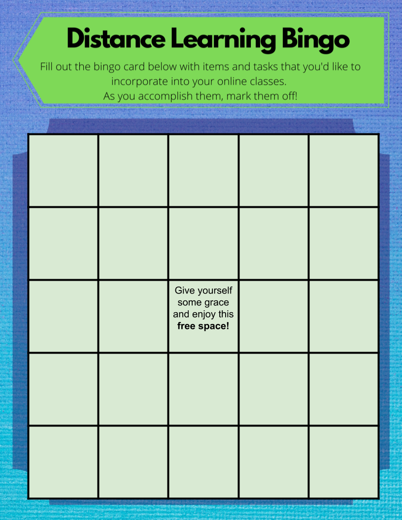 SpaghettiTeach's tweet photo. With so many great ideas for distance learning floating around, I wanted to make a game board for myself to tackle as much as I can. You can get a copy here: https://t.co/sLUCbhzTxw  #DistanceLearning #onlinelearning https://t.co/ntEaUE8196