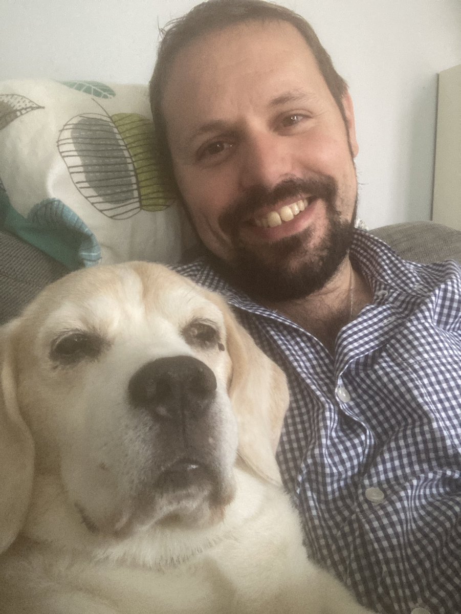 Lovely to spend the day having cuddles with Daddy today! 🐶❤️