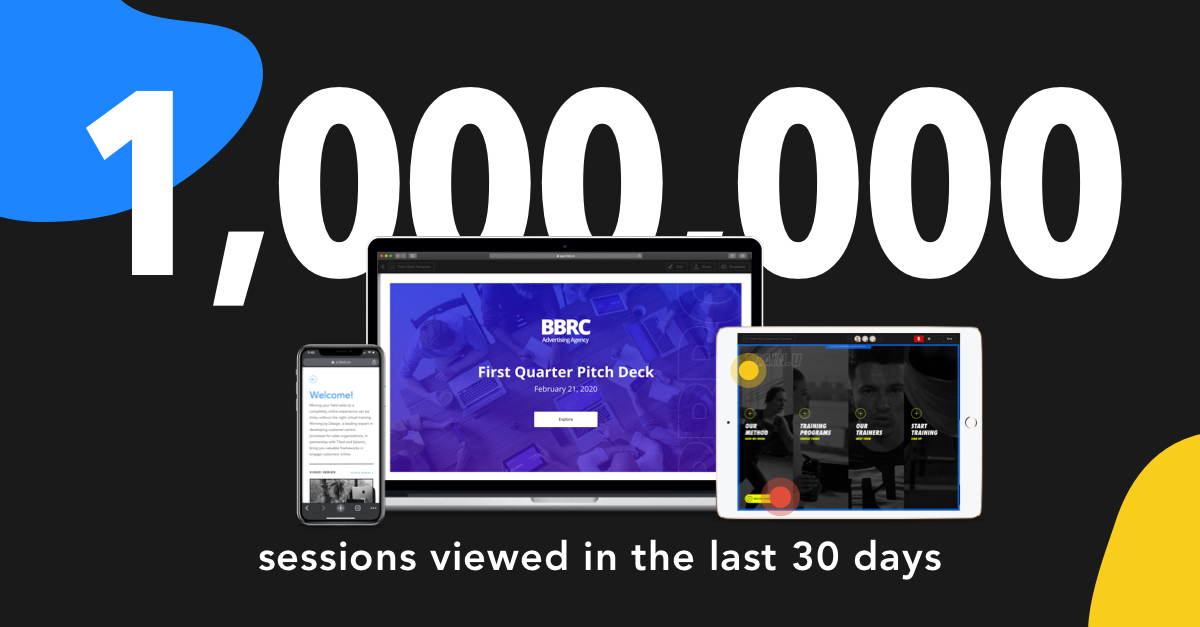 tiledco's tweet photo. A Million Sessions, A Million Conversations. We've enabled over a million immersive experiences a month. Build your experience today > https://t.co/j5Q5tKIraz #conversationsnotcontent #newcontenttype https://t.co/Fskq9HgtYz