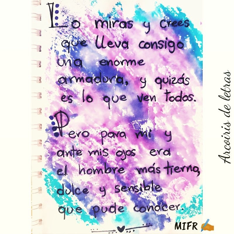 mifr1603's tweet photo. Pude ver en ti lo que nadie más pudo ver, y sin pensarlo dos veces, me encantó poder haber visto detrás de esa armadura.
#MIFR
#ArcoirisDeLetras🌈✍🏼
#Martes #Amor #Comunicación #Energia #Alma #Poder #Escritos #Esencia #Guía #Convicción #Sentir #Vida #Retos #Esconder #Armadura https://t.co/Nm8dJGeh9G