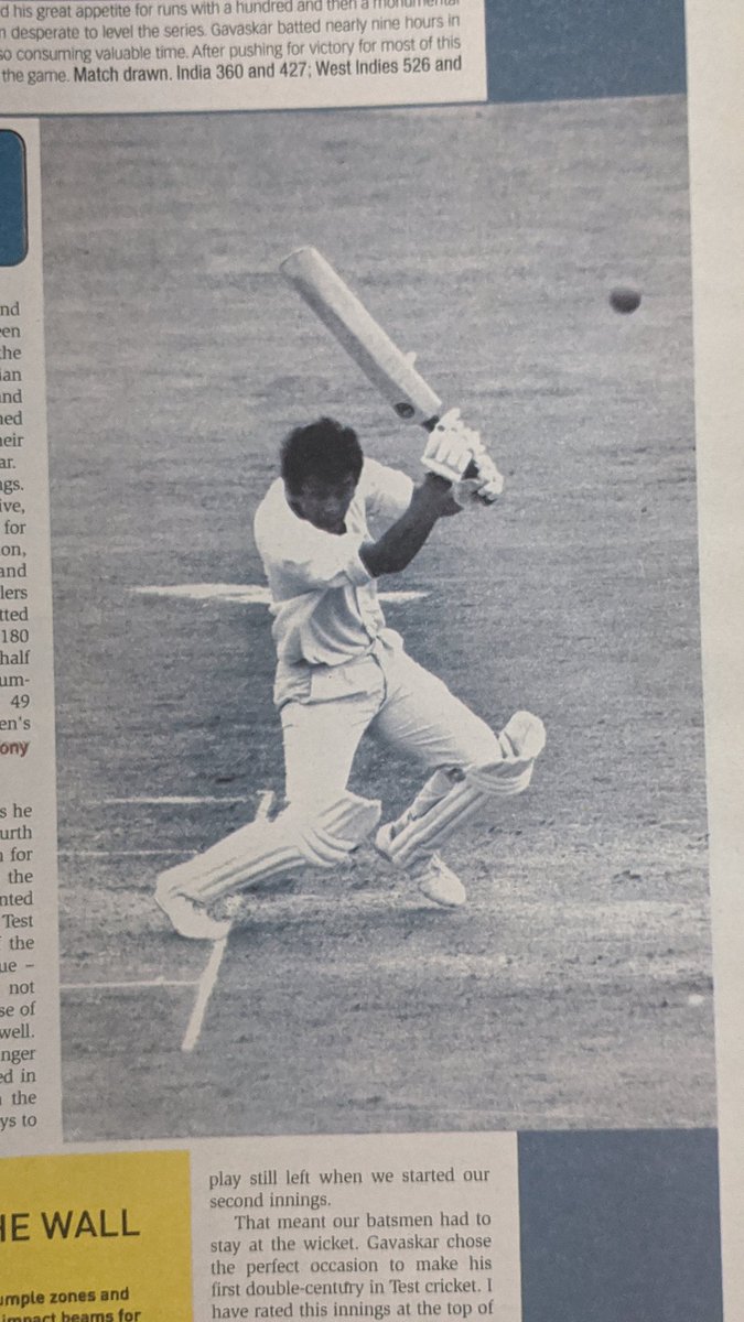  and 11) Rahul Dravid : 148 Vs Eng, Headingley, 2002. It was not Dravid's stroke play which won the match so much as his leaving of the ball, says Scyld Berry.10) S M Gavaskar : 220 Vs WI, PoS, 1971. His dedication, concentration & determination were awesome - Wadekar