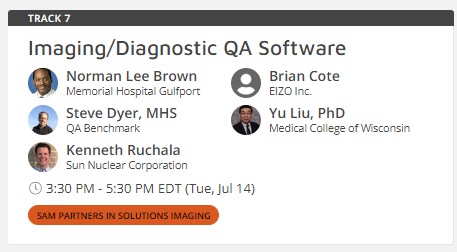 QaBenchmark's tweet photo. 2020 AAPM | COMP Virtual Meeting - View our presentation 'AutoQA Plus CT Catphan' today 3:30-5:30 EST. Track 7 Imaging/Diagnostic QA Software. #AAPMCOMP2020 https://t.co/gSdcKYOpEY