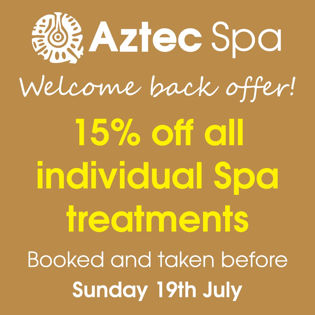tlhhotels's tweet photo. We have extended our offer to include this weekend too! #AztecSpa #openforbusiness #TLHhotels #goodtogo #englishriviera #IAmOpen #torquay #covidconfident https://t.co/yK5tCcu73M