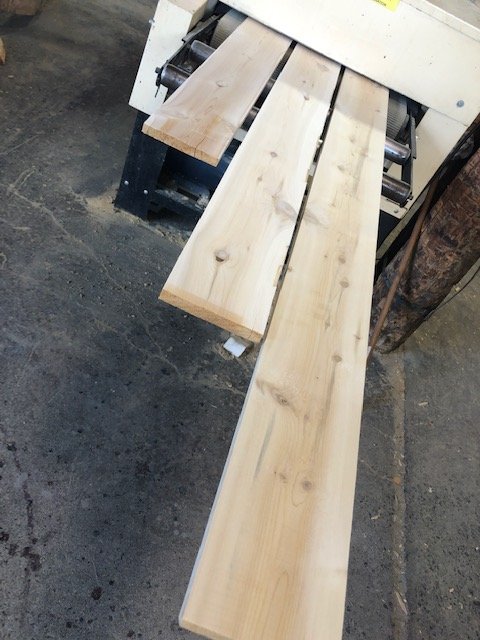 LanarkCedar's tweet photo. More busy days here at the shop - sanding, staining, drying &amp; assembling. Building beautiful privacy fence panels &amp; staining with colour “Barnboard” for another fencing project! https://t.co/mp1rHkCxDA