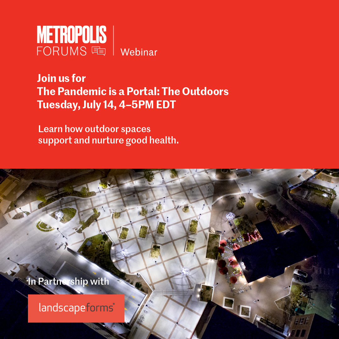 robertorovira's tweet photo. Join me for Metropolis Forum '"The Pandemic is a Portal: The Outdoors" today @4pm 14JUL2020 EDT on leveraging design and technology to ensure the vitality of outdoor &amp; public spaces. See you soon! Register@ https://t.co/HWR7bXm9oD @MetropolisMag @SWAgroup @landscapeforms https://t.co/lN9TRIvdtX