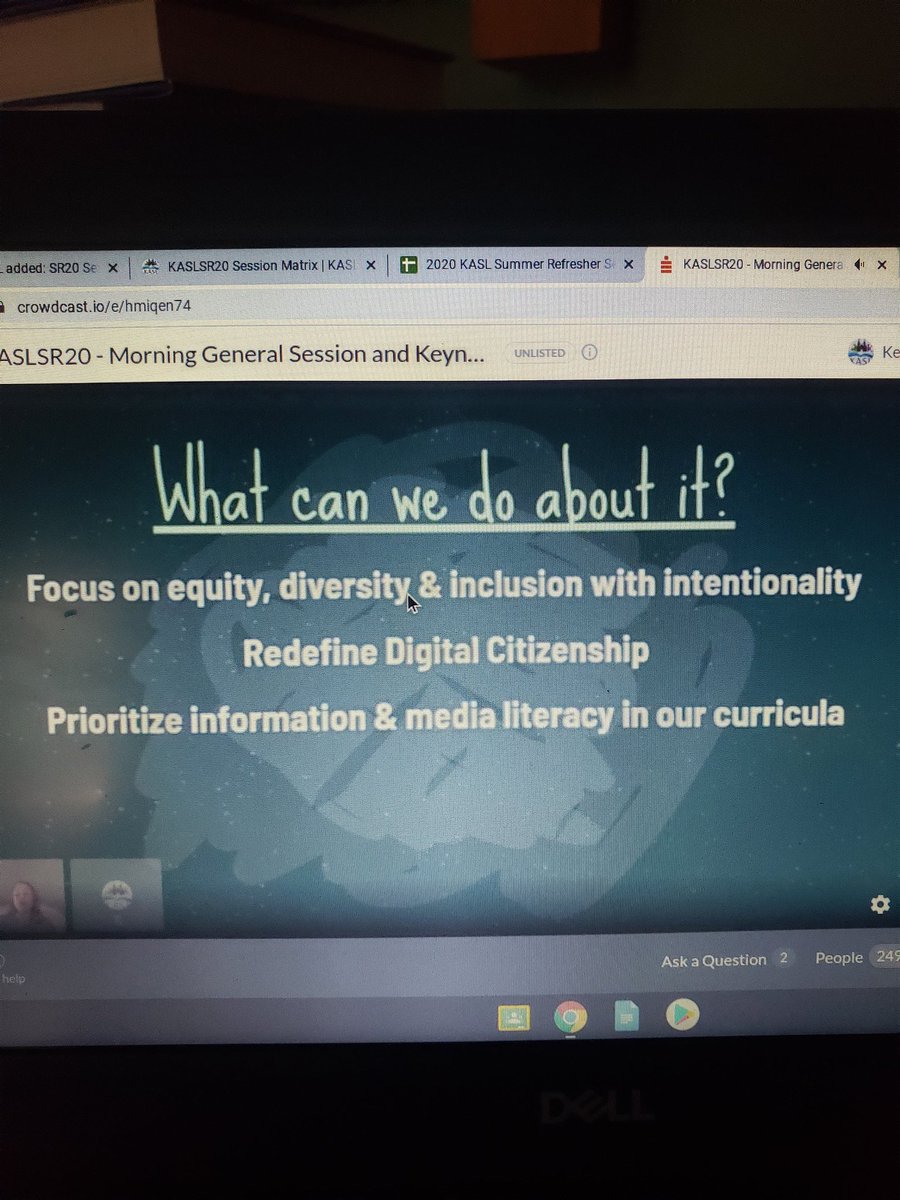 KimHacker5's tweet photo. @DrKMattson discussing how technology can connect us or polarize us and what we can do to be "part of a digital global society" #kaslsr20 https://t.co/h4WLSoskkQ