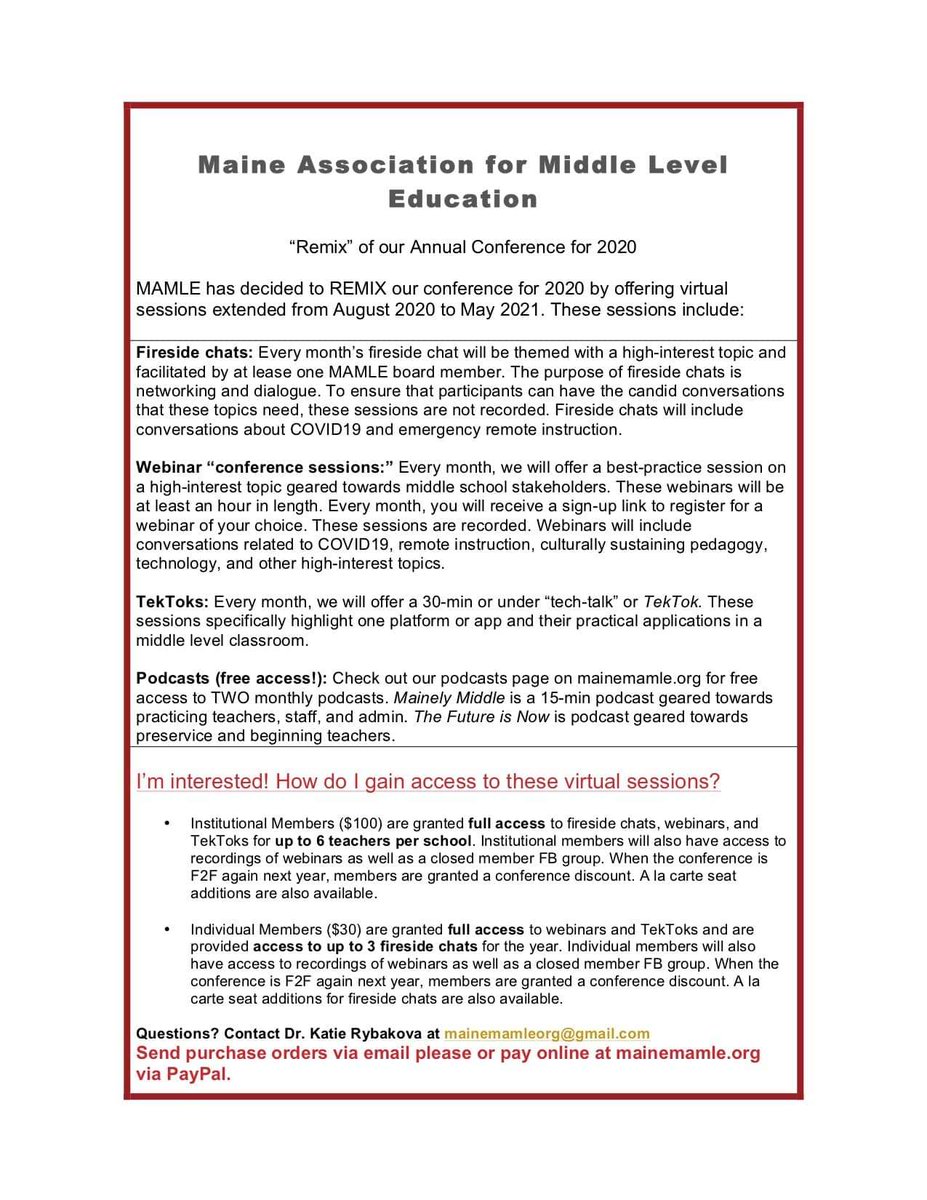 Maine Association for Middle Level Education tweet media