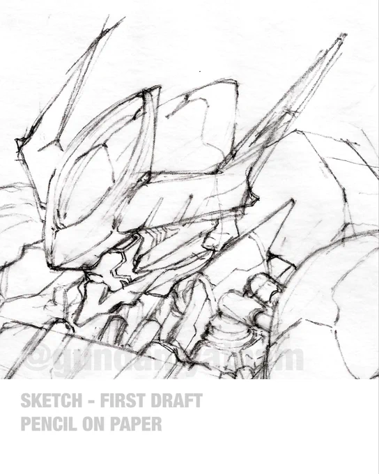 My hand drawing process begins with a rough pencil sketch. I further work on the details by tracing over the previous rough sketch. The final linework is done with pen on watercolor paper. This is so that I have a clean line art that I can convert into full vector artwork. 