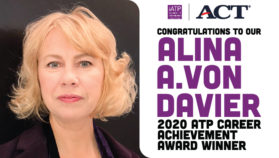 ICYMI: The 2020 ATP Career Achievement Award goes to..... <a href="/AlinaVdav/">dr. alina von davier</a>! 🏆 🤗
#computationalPsychometrics bit.ly/ATP-awards20

<a href="/ACT/">ACT</a> #psychometrics <a href="/TestPublishers/">ATP</a> <a href="/EATPConf/">E-ATP Conference</a>