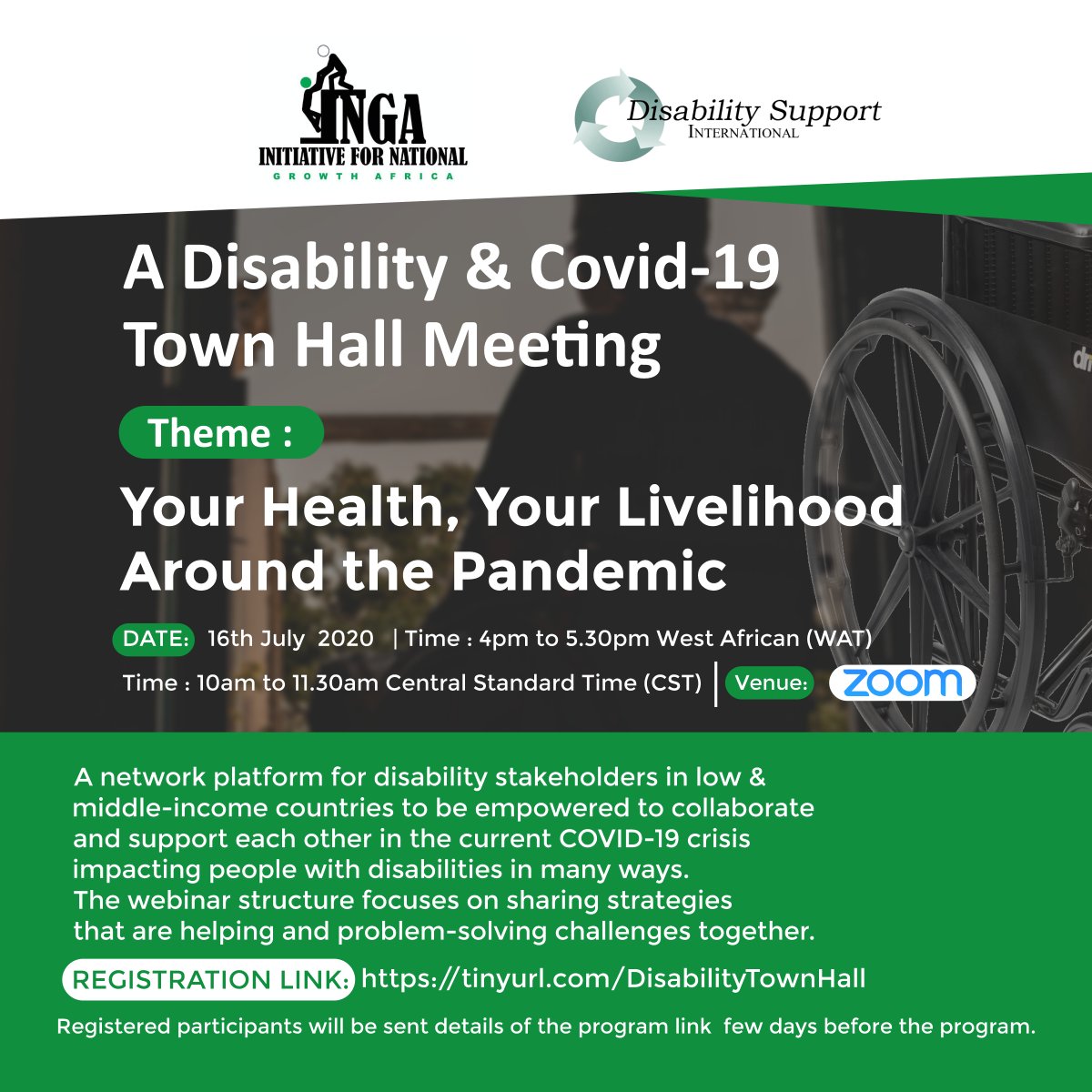 dsishares's tweet photo. We're getting so excited about our first Disability & COVID Town Hall meeting on Thursday! Together, let's #Innovate, #collaborate, & share ideas to make sure we #LeaveNoOneBehind! https://t.co/DA2zITa9Nv