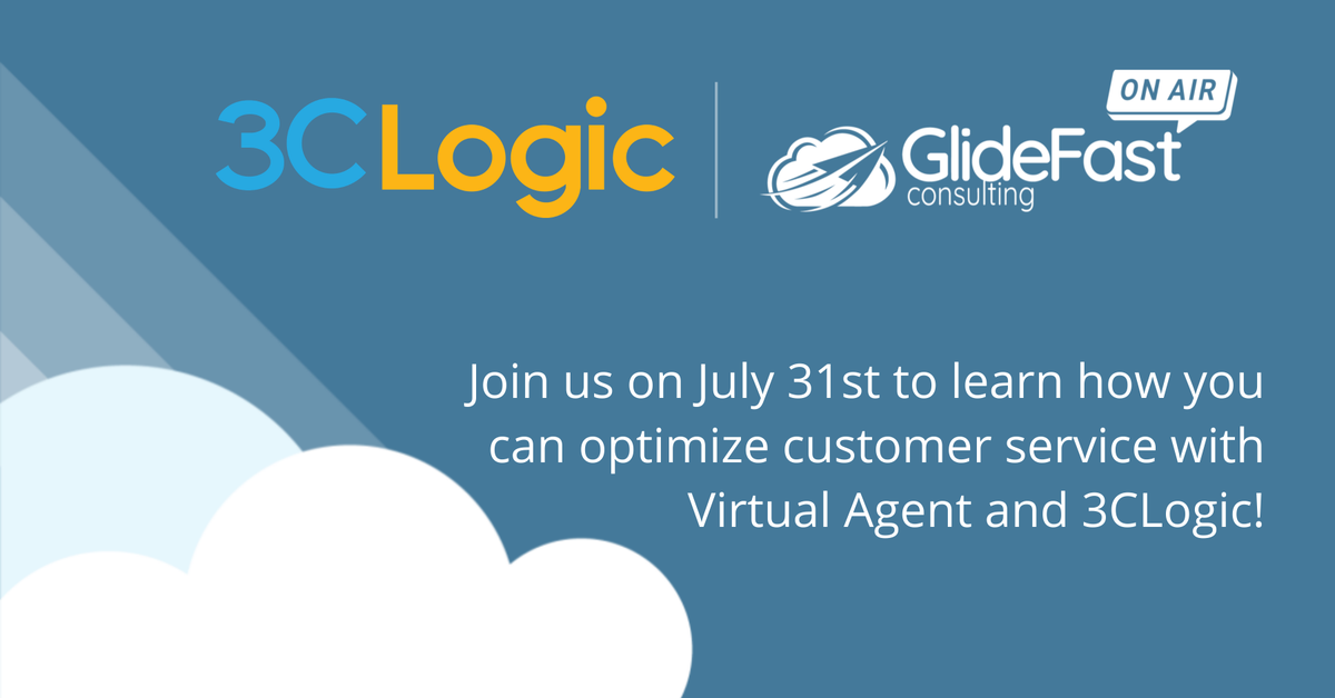 3CLogic's tweet photo. Join 3CLogic and GlideFast Consulting and learn how #servicenow Virtual Agent and #CTI together can optimize the #customerexperience for both #selfservice and live agent support.

https://t.co/KVG7CBI7cX

#customerworkflows #csm #itsm #employeeworkflows #hr #cloudcallcenter #cctr https://t.co/vXnbJCOMLV