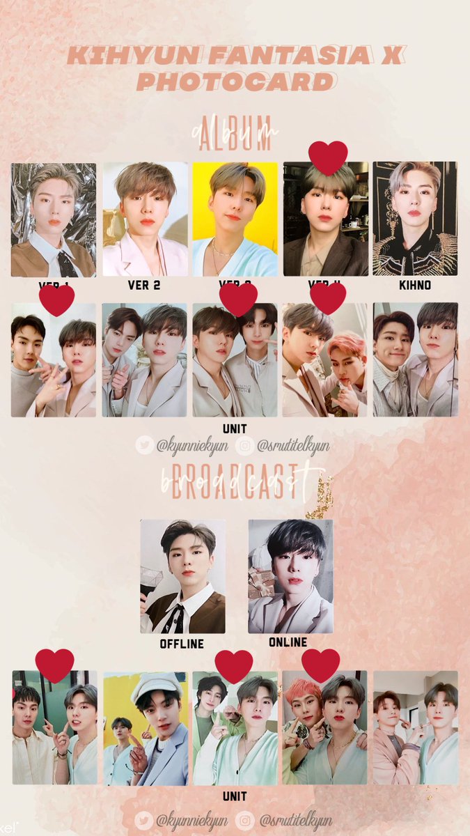 myeyesonyoo's tweet photo. [WTT - PH ONLY] 
✨ minhyuk (ver 2) ➡️ kihyun (ver 4) 
✨ hyunghyuk and showhyuk ➡️ kihyungwon, jooki, or showki 
✨ minhyuk polaroids ➡️ jooheon or shownu 

refer to 4th pic for pc reference~

please help share! thanks so muchhh 💗 
#MONSTA_X #MONSTAX_FANTASIA #MonstaXPH https://t.co/5UVlCyn9wB