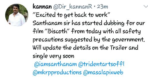 Kowsik_Santa_fc's tweet photo. #Biskoth -50k Tweets
#BiskothFirstLook-71k Tweets
#BiskothTeaser "loading" Waiting for update. Thanks For update Our Lovable Dir @Dir_kannanR sir
@iamsanthanam  @TaraAlishaBerry  
 @masalapixweb @mkrpproductions 
 #Biskoth
#Santhanam Bloods Eagerly waiting For Our Rockstar Entry https://t.co/MUZWwEPzac