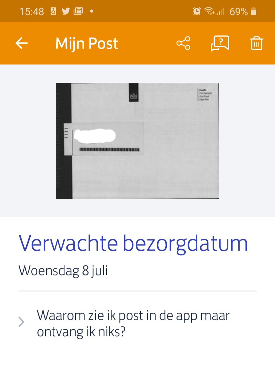 NescaAG's tweet photo. @PostNL ik wacht nog steeds op de post van @CJIBnl. Dit zou 8 juli afgeleverd worden maar tot op heden heb ik niets ontvangen. Ik ga ervan uit dat @PostNL de #boete en de eventuele verhoging gaat betalen. https://t.co/CYT905UdiL