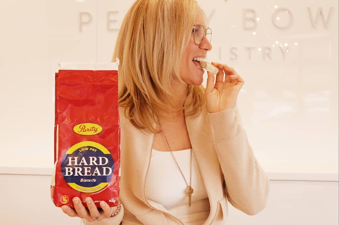 PurityFactories's tweet photo. She’s a superfan! Thank you to Dr. Peggy Bown for sharing – it looks like you had fun spreading the word about Purity Hard Bread! #HardBread #SummersCalling #HowWePurity https://t.co/y6o1iCIysN