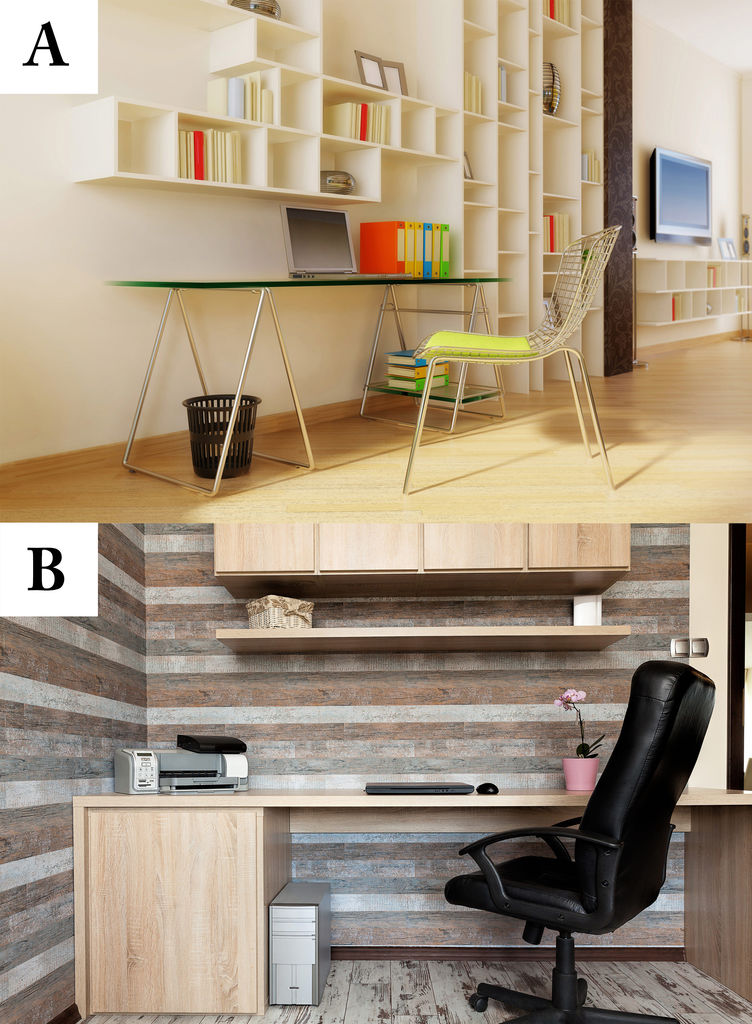 IncorvaiaTeam's tweet photo. In which home office would you rather get some work done? 'A' is light and modern, but 'B' is a bit warmer and enclosed.

Visit https://t.co/QFv3rtUS97 to get the process of home buying or selling started! https://t.co/2ZkZ6wrfWV https://t.co/g80m38vemV