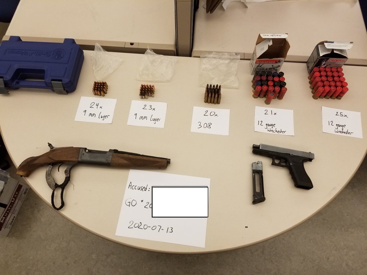 Chief_Moreira's tweet photo. Another illegal shotgun, ammo &amp; a replica handgun off the streets   @TPS51Div Major Crime officers continue to follow up every lead they get...Help us continue this work. If you know where an illegal gun is call us (41680-85100)or Crime Stoppers @1800222TIPS @TorontoPolice https://t.co/OsSKwas3Fr
