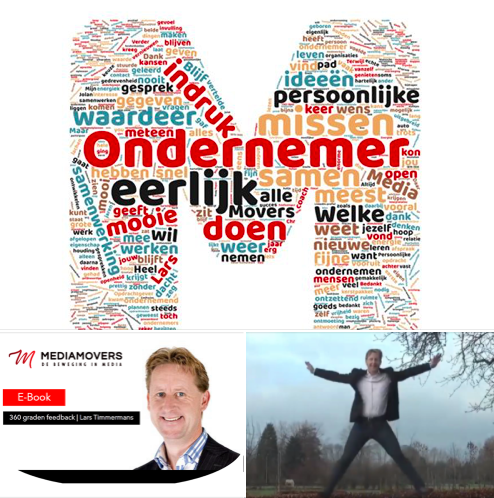 Ideeën, ondernemer, samenwerking. Deze woorden springen eruit als het team van <a href="/MediaMoversNL/">Media Movers | De beweging in media</a> een vragenlijst invult over <a href="/LarsTimmermans/">Lars Timmermans</a>. Tijdens het werkoverleg kreeg Lars het e-boek dat zijn opvolger <a href="/tomklinker/">Tom Klinker</a> had gemaakt. Met wordcloud.
