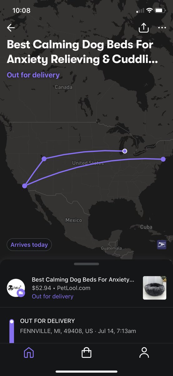 Mitch_Perfect's tweet photo. Bought a new dog bed. This thing decided to go on a trip across America lmao https://t.co/LphXrzC5Yi