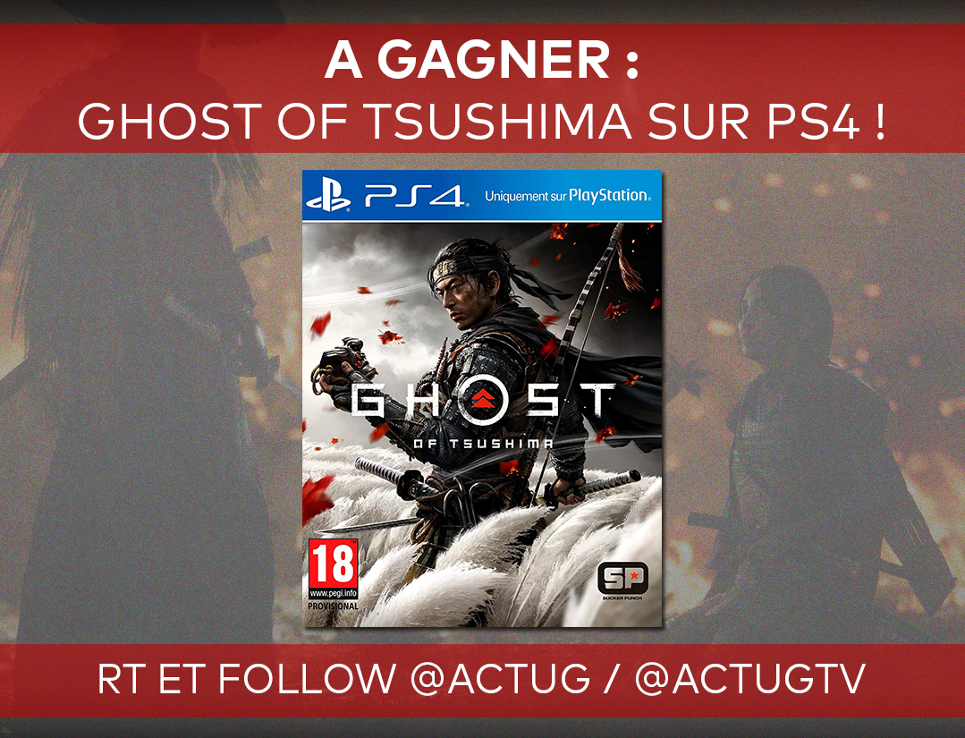 ActuG's tweet photo. #Concours : Ghost of Tsushima à gagner sur PS4 😍

Pour jouer :
💥 #RT ce tweet
💥 Follow @ActuG + @ActuGTV

Pour nous soutenir : 
💥 S'abonner (YouTube) : https://t.co/cSgsu2bCaI
💥 Nous suivre sur FB : https://t.co/MS91VFLWEn

#GhostOfTsushima

👇 https://t.co/iDXNryiQZw