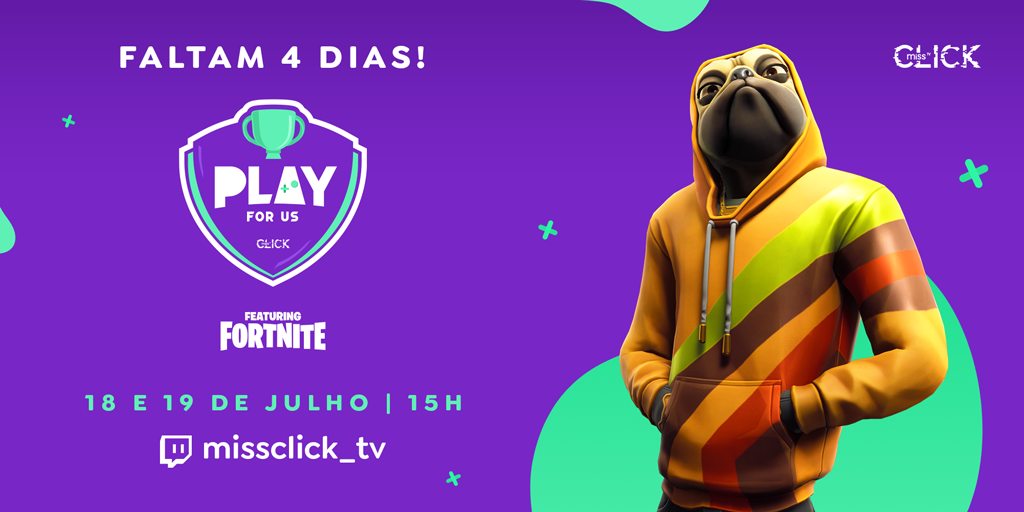 missclick_tv's tweet photo. E a ansiedade só aumenta! Quatro dias para o Play for Us!
E ai, quem você acha que leva a melhor nessa?

🗓️18 e 19 de Julho | 15H
📺https://t.co/T4p7SmpXsk

#playforus #fortnite #epicgames #missclicktv https://t.co/Nj4wIKwGGq