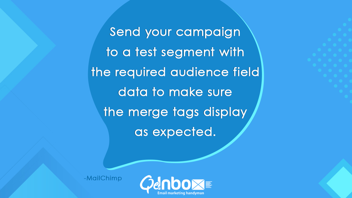 QeInbox's tweet photo. A merge tag is a bit of ESP-specific code that allows you to insert unique user data from your mailing list into emails.
Here are the best practices to test #MergeTags
#QeInbox #EmailTest #EmailMarketing #ESP #emailcoding https://t.co/bxm2IEtxfE