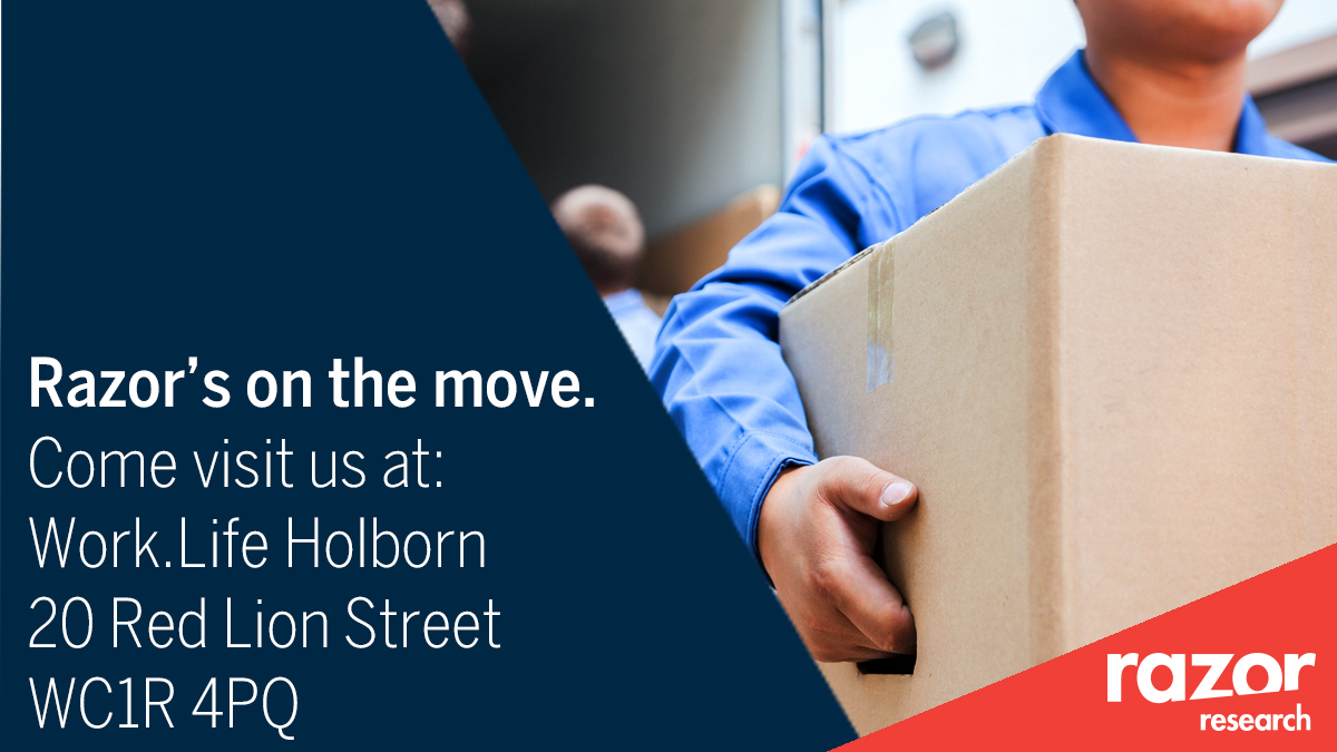 RazorResearch's tweet image. We look forward to safely greeting you at our new home in the not-too-distant future! Until then, you can always find us here or drop us a line at info@razorresearch.co.uk. #RazorResearch #MarketResearch #MRX