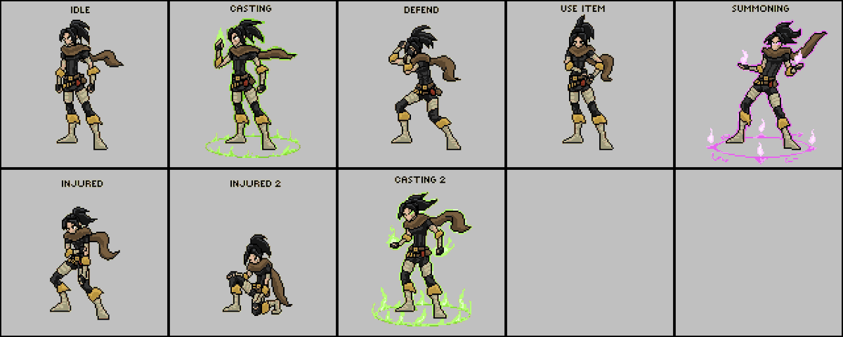 JorinDesign's tweet photo. Some poses for Tristan's battle sprite. These poses help me to design animations for different actions. #ProjectRisenPath #gamedev #characterdesign #pixelart #aseprite https://t.co/C1YEXzgDKh