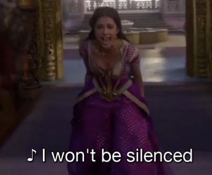 jasmine is a wise strong woman worthy to be a sultan but her father thought otherwise. he kept and sheltered her too much to believe that she can rule her own kingdom. also, jafar the villain had ill intentions so naturally he supported this @blackpink