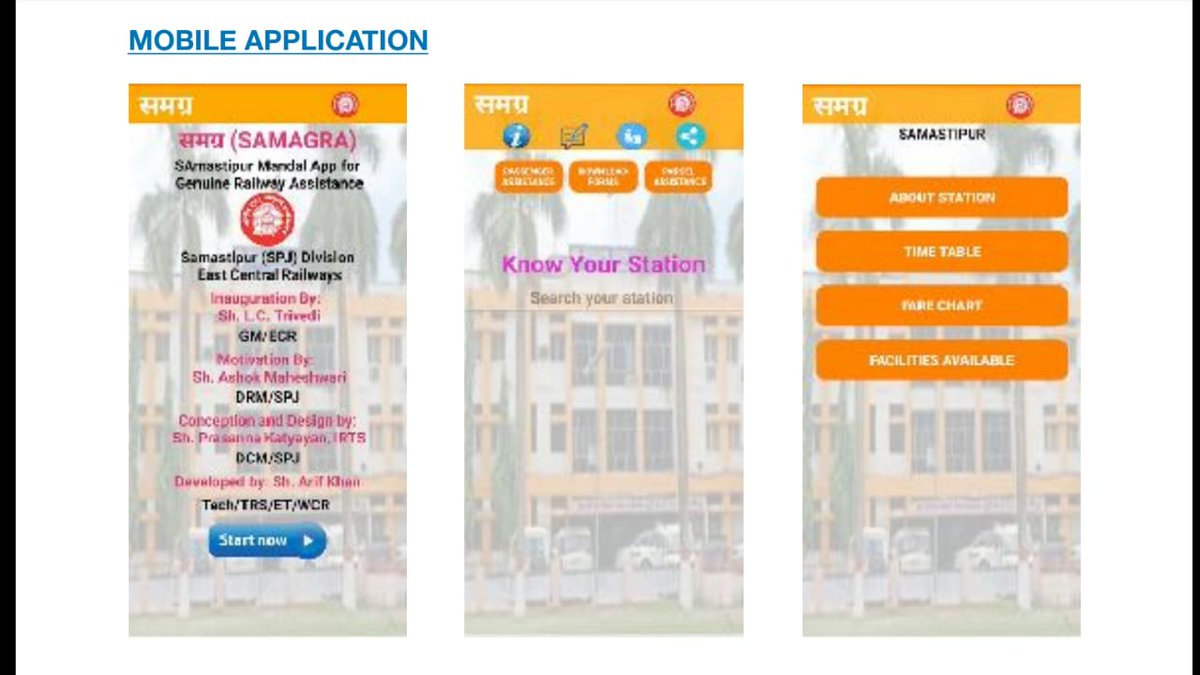 IRTSassociation's tweet photo. 'SAMAGRA' a one stop comprehensive app for public and field staff conceived, designed and developed by Shri. Prasanna K #IRTS, for Samastipur division.
@RailMinIndia
@GM_ECRly
#IRTSMovingIndia

Download:
https://t.co/njVsTkEIMr https://t.co/obajvb5BDF
