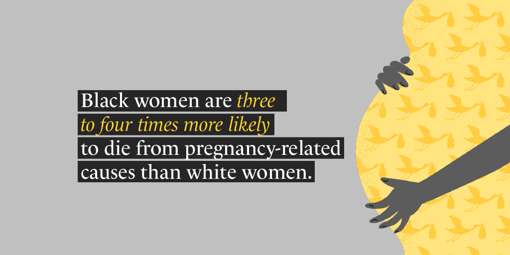 2/13 Disparities begin at birth, even before. Out of every 100,000 live births, 42 Black women die of pregnancy-related causes, more than three times the rate for white women.