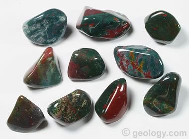 heliotrope aka “bloodstone” - dark green with red specks - associated with both root and heart chakra - used to instill courage and increase stamina- draws away negative environmental energy - can help ward off negative thoughts- dispels confusion and helps w decisions