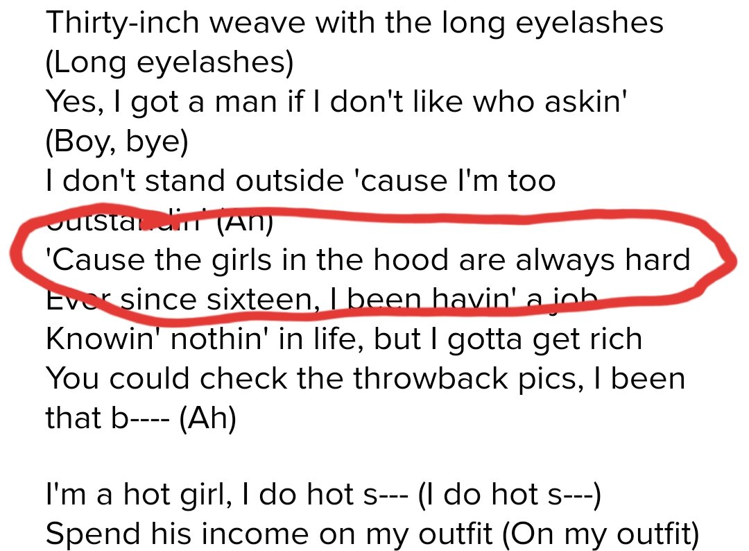 Did you even listen to the song?