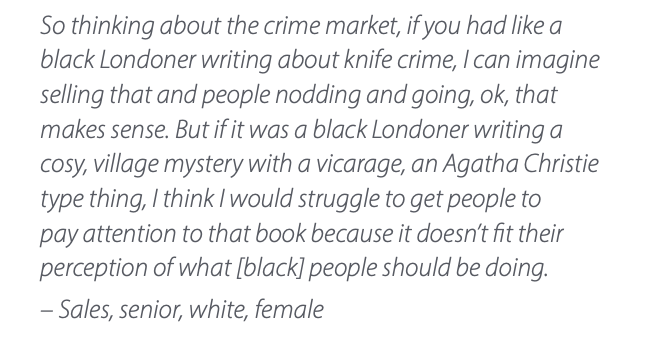 It's been a while since I did a book stats threadAnd since I can't stop thinking about this *awful*, racist quote from the  #rethinkingdiversity reportI've spent some time thinking about why publishing knows so little about who its readers are and how it reaches them.