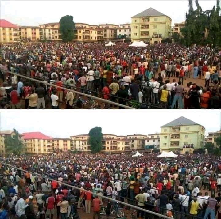OrjimosesOscar1's tweet photo. A man that gathered this crowd without giving them penny should not be overlooked. https://t.co/WU1GDDLmEk