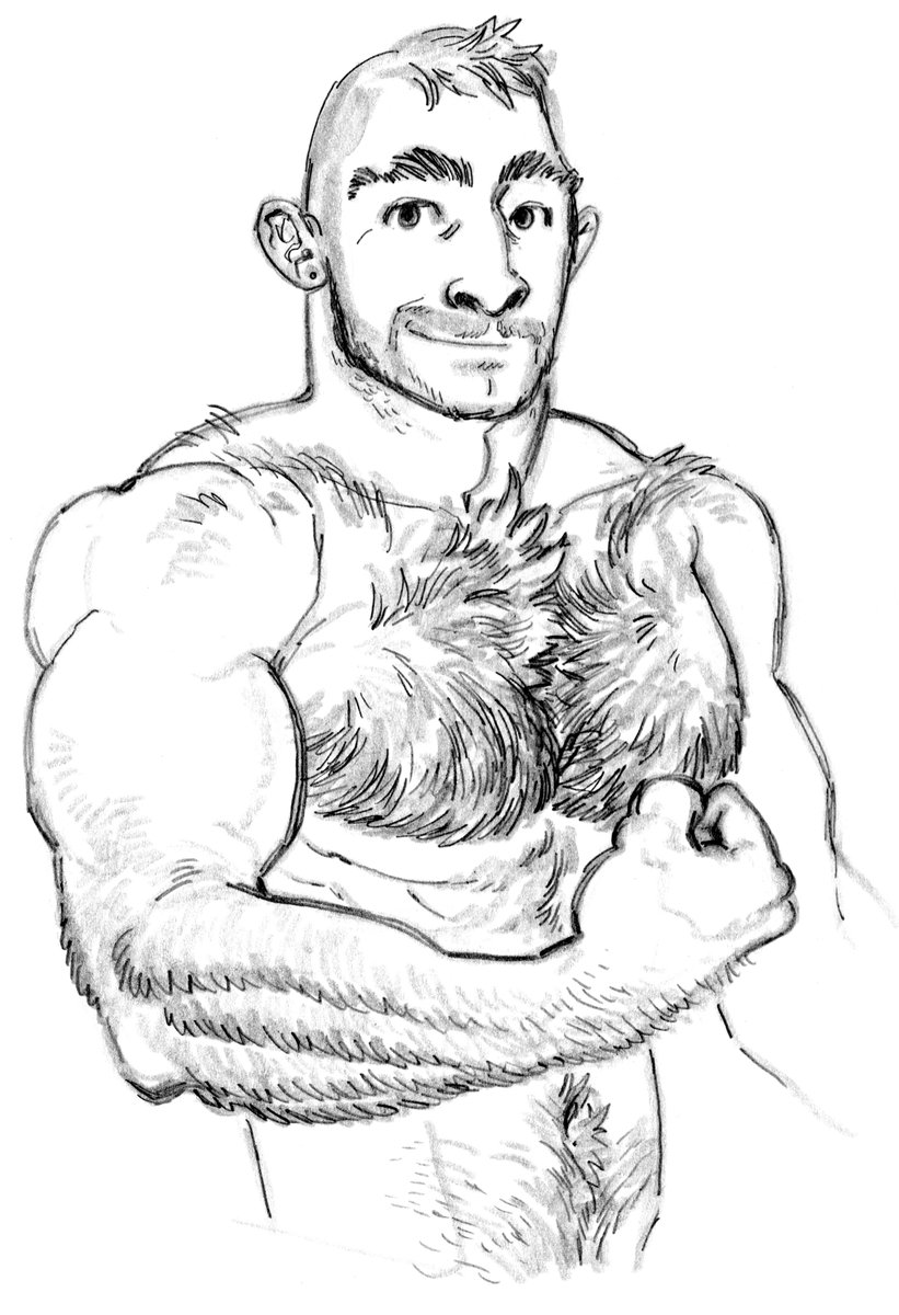 I maintain Chest Pelt, an online sketch zine that largely focus on body hair:  http://chestpelt.com   @ChestPelt It's part of a broader project called Terminal Hair that collects sketches, books, pins and other hunky things.