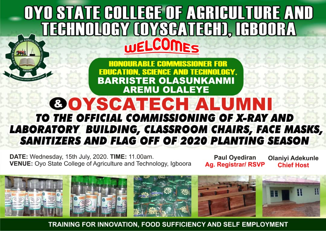 oyscatech's tweet photo. Count down to OYSCATECH commissioning https://t.co/eBplN91MeI