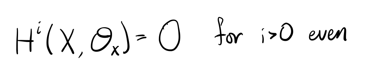 (32/n) One final remark -- you might reasonably ask when the limit we've managed to "regularize" does in fact converge p-adically. It's actually not so hard to give a good answer (and worth doing yourself). One special case -- it happens when X has certain cohomology vanishing: