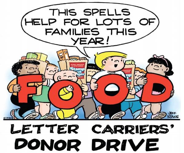 thefoodbankinc's tweet image. This week is the kickoff of Stamp Out Hunger with the National Association of Letter Carriers! This year is even more special as there is a dollar for dollar match up to $10,000! Visit nalc.org/food to find your local food bank🍎