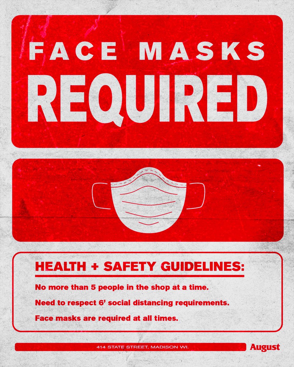 _AugustShop's tweet photo. As of 7/13, Dane County has issued Emergency Order #8 requiring face masks indoors.

It’s imperative that we all take responsibility in protecting the well-being of our community, and we are determined to give an excellent in-store experience during these changing times.

#August https://t.co/GlPT1y10E8